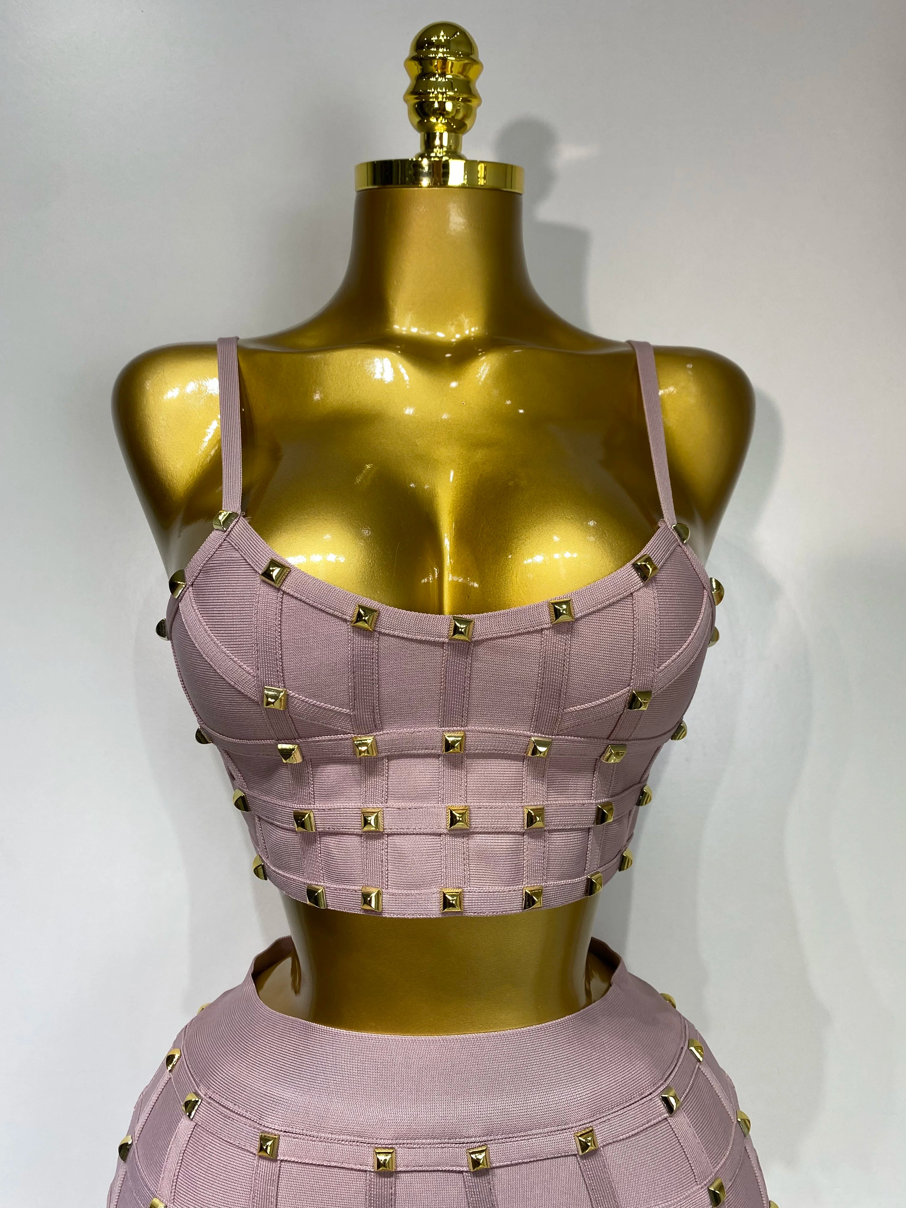 Women Sexy Luxury Birthday BandageTwo Piece Set Evening Party Prom Gown Celebirty High Street Club Party Outfit