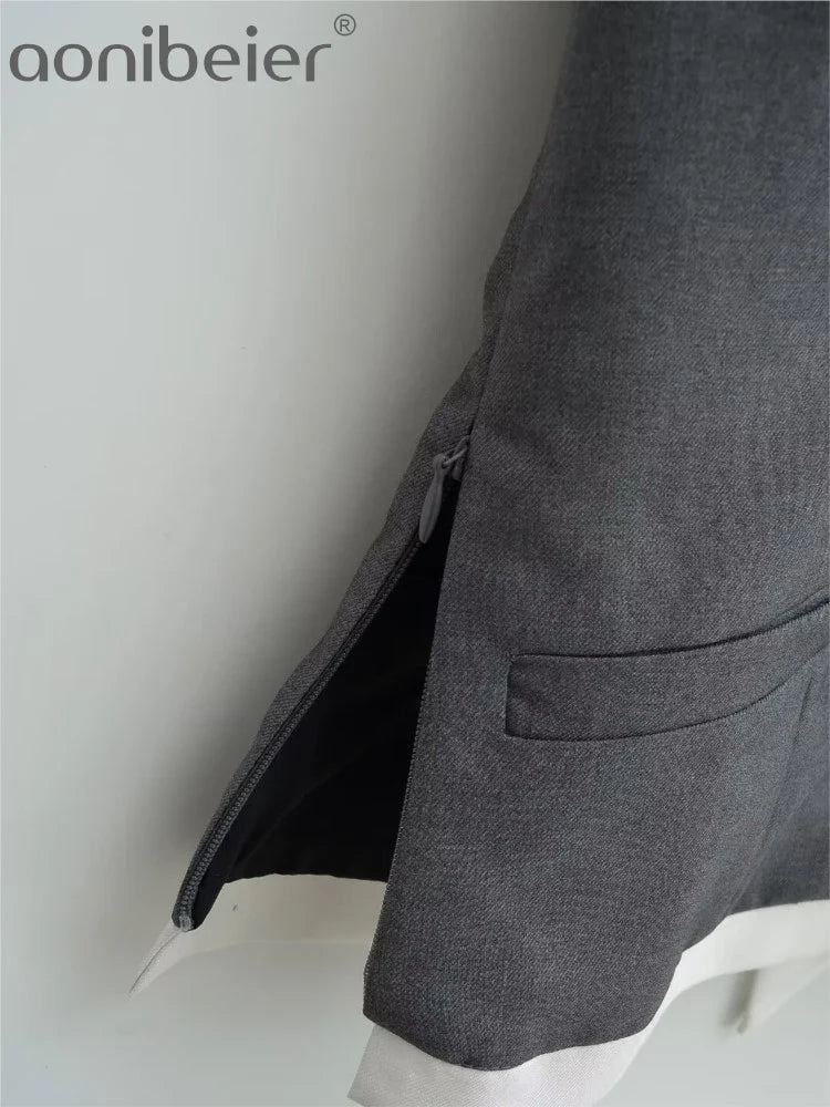 Aonibeier Bow Patchwork Women Halter Crop Top Suits Traf Summer Low Collar Slim Sleeveless Female Tanks Mini Skirt Sets Y2K