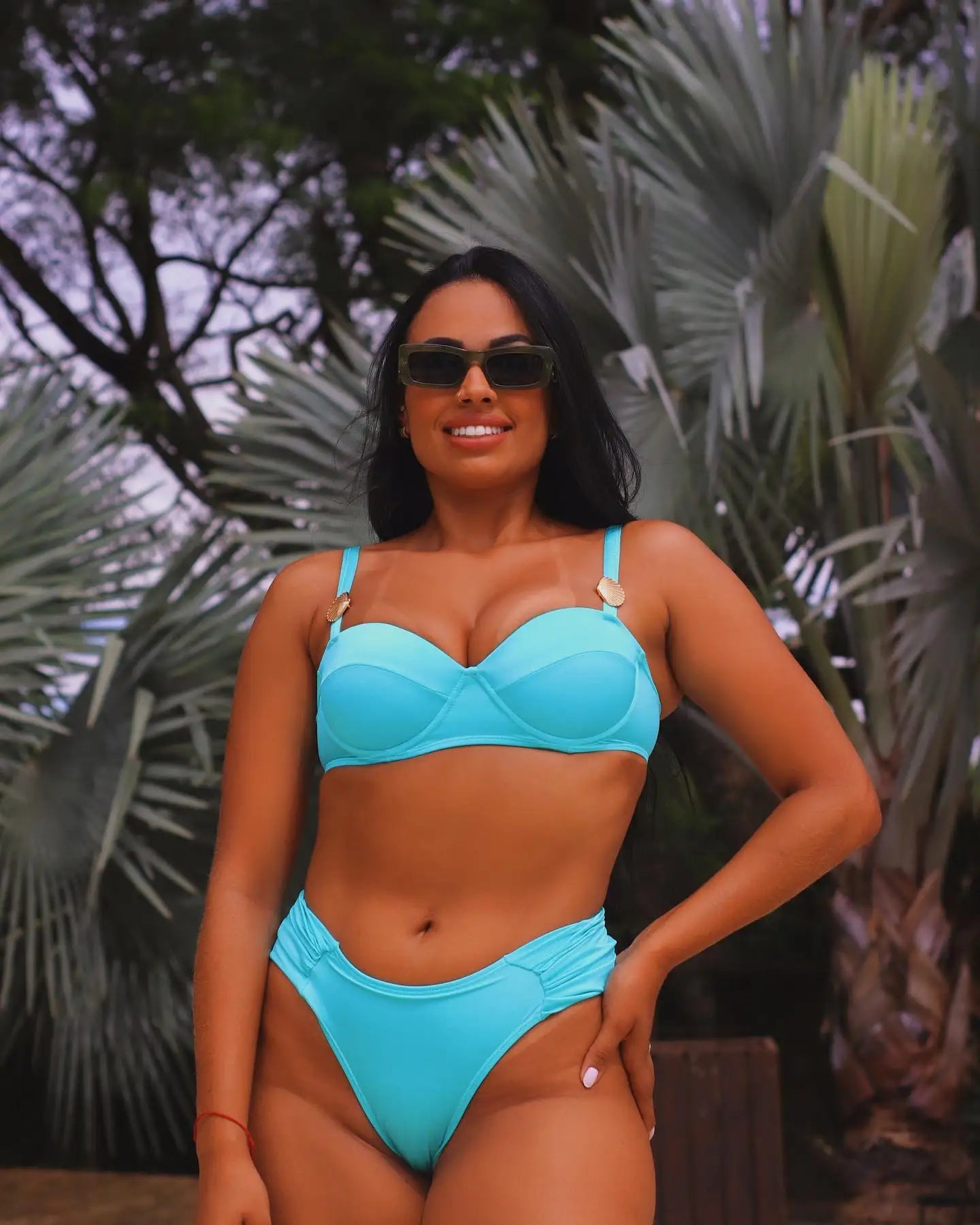 Summer Push Up Bikini Sets Solid Women's Swimsuit Vintage Print Swimwear Vacation Bathing Suit Sexy Summer Outfits Beachwear 11