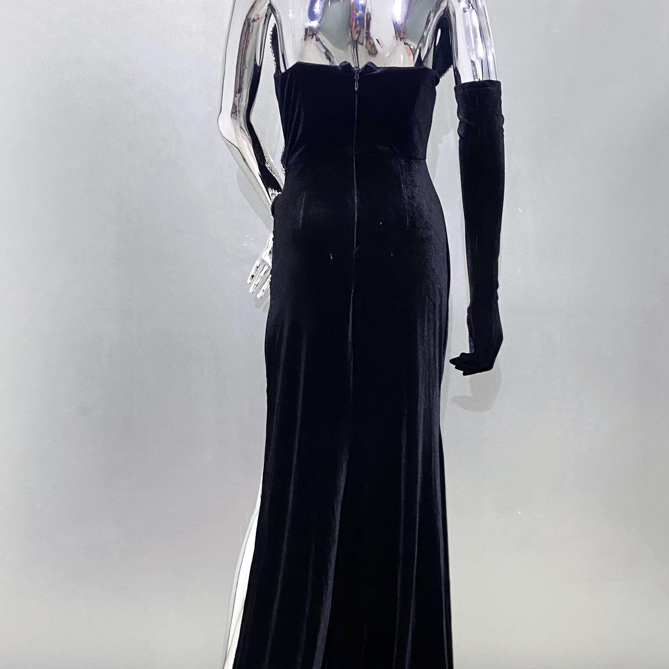 Women Celebrity Sexy Strapless Backless Diamonds Beading Maxi Long Gowns Dress 2024 Elegant Evening Party Club Dress Vestido