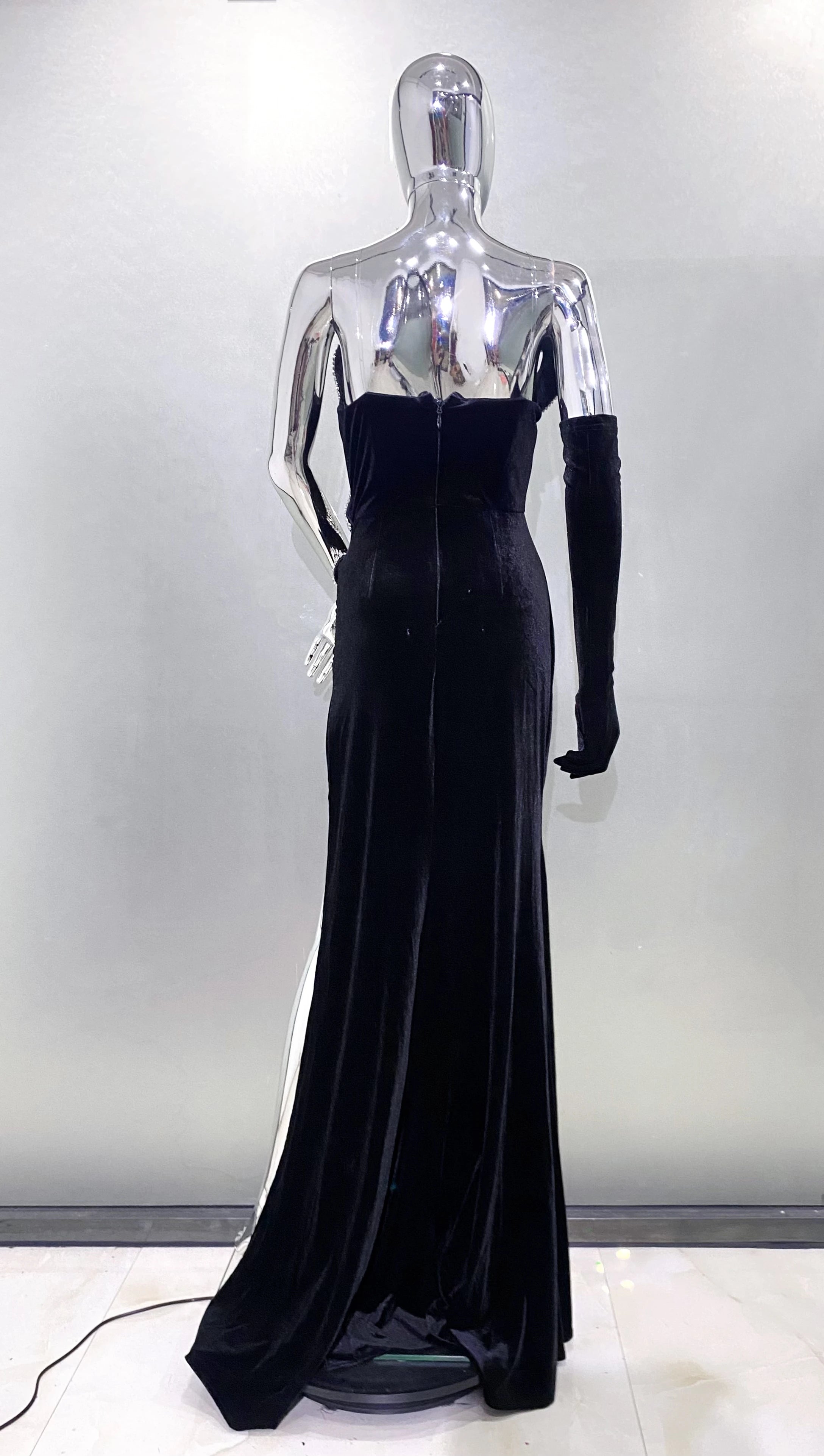 Women Celebrity Sexy Strapless Backless Diamonds Beading Maxi Long Gowns Dress 2024 Elegant Evening Party Club Dress Vestido