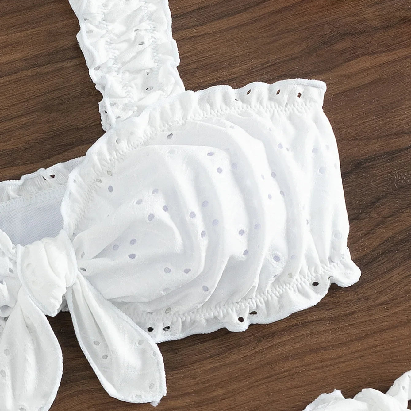 Schiffy Knot Front Tie Side Bikinis White Swimsuit Women Swimwear Female Sexy Bathers Bathing Swimming Swim Suit Beachwear