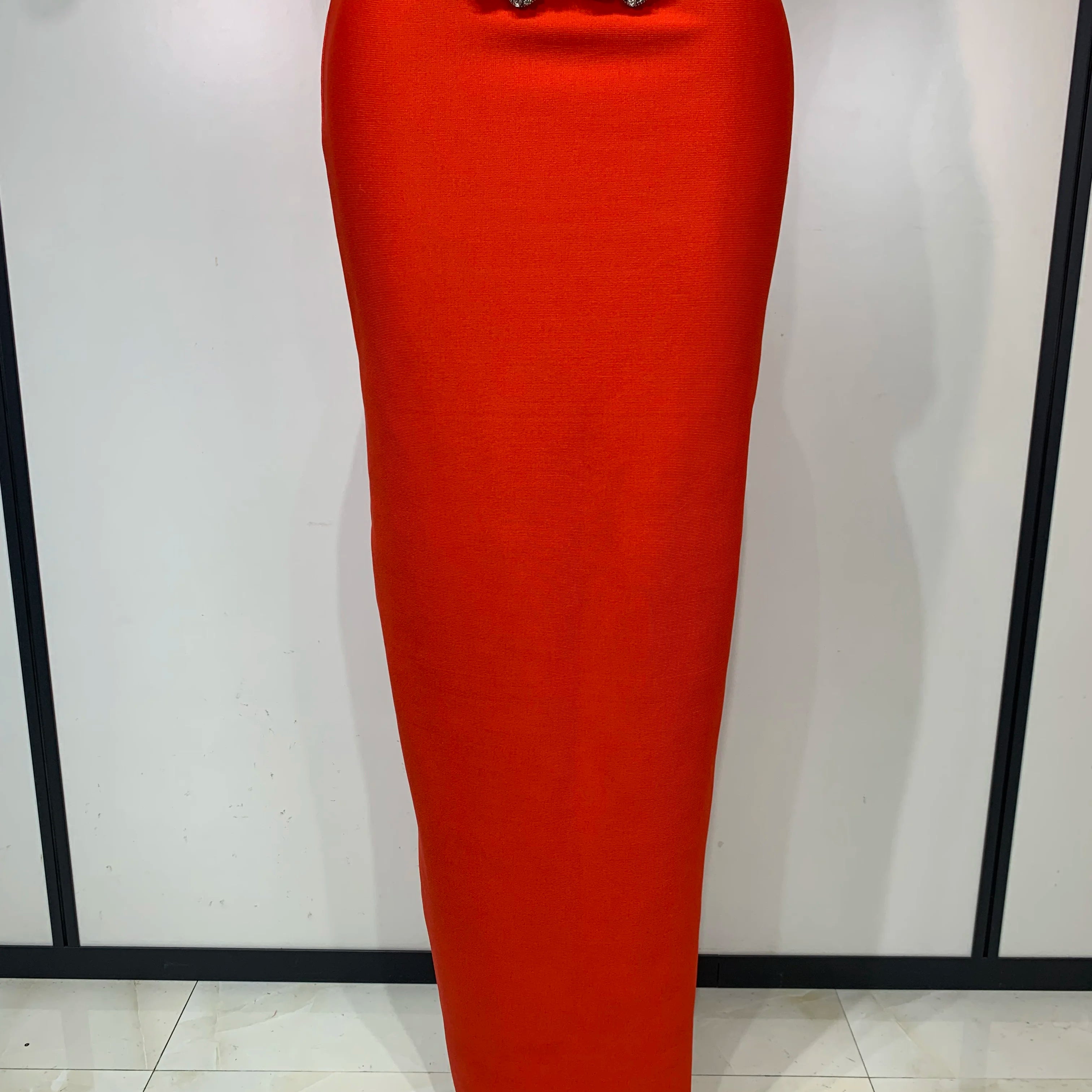 Women Sexy Shining Beading White Maxi Long Bodycon Bandage Dresses Celebrity Birthday Evening Party Elegant Knitted Clothing