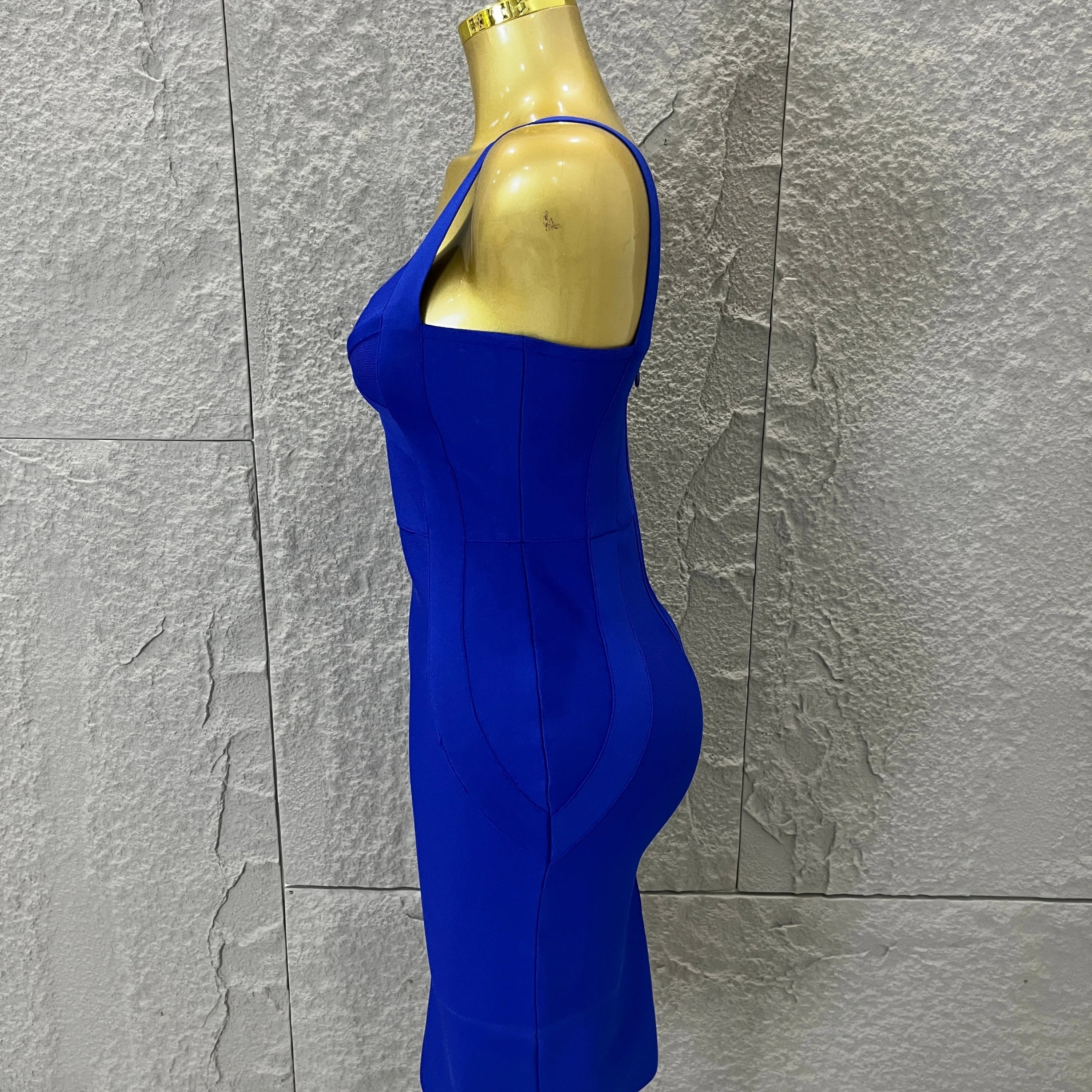 Elegant Sweetheart Neck Bandage Dress Crisscross Bust Slim Fit Midi Evening Banquet Formal Dinner Wedding Guest Cocktail Outfit