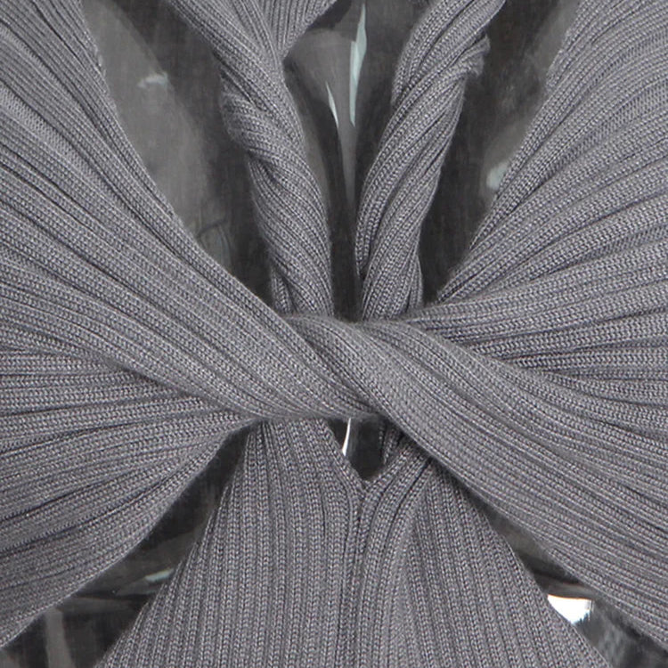 Solid Hollow Out Knitting Tank Tops For Women Turtleneck Sleeveless Off Shoulder Slim Vests Female Fashion Clothing