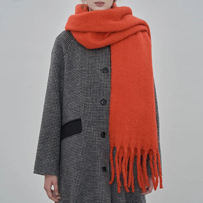 Winter Plaid Vintage Scarf Women Men Preppy Scarves Warm Pashmina Foulard Bufanda Male Mujer Thick Wrap Shawl 19 one size CN | >8Y