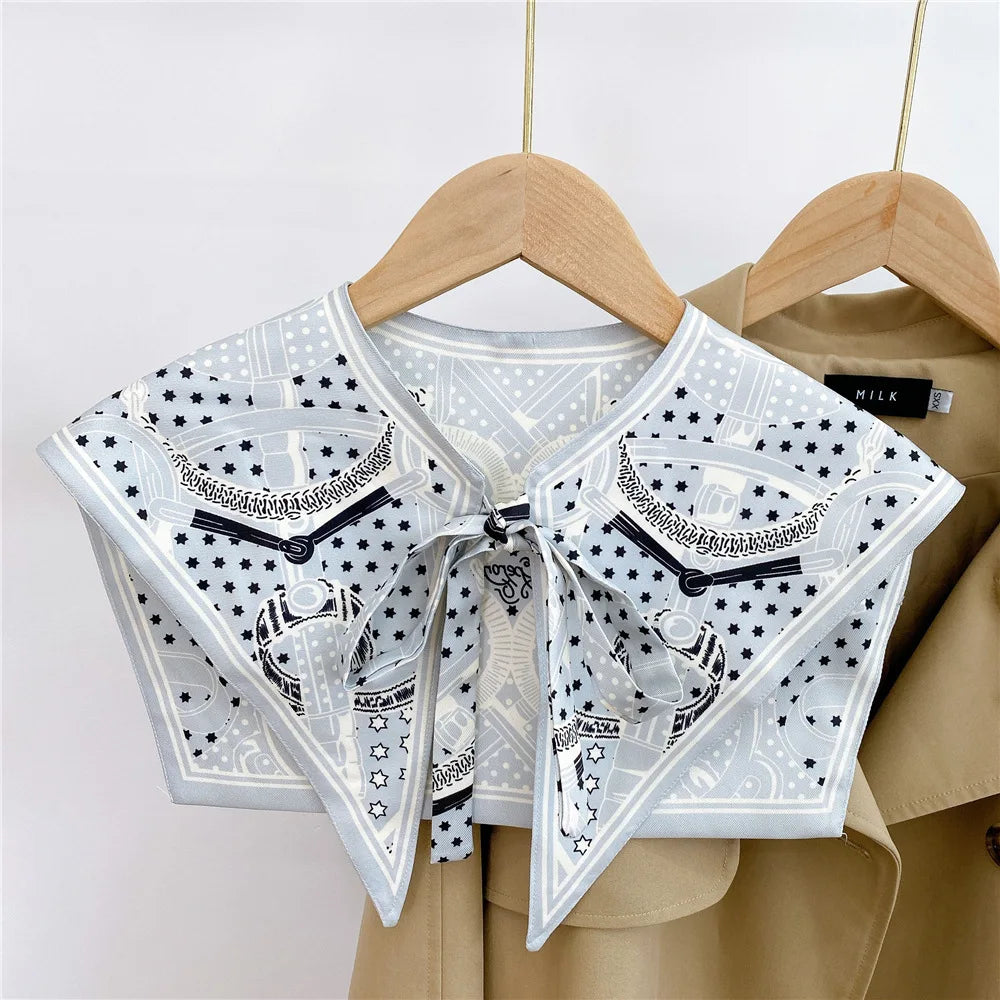 Capes New Style Shoulder Scarf Shawl Women False Collar Air Conditioning Room Shawl Decoration With Knotted Scarf Cloak 18 One Size