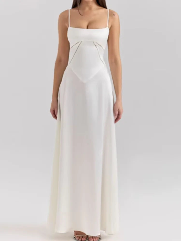 Vintage Cream Floral Lace Off Shoulder Maxi Dress Fashion Flare Long Sleeve Hollow Out Slim Dresses 2024 Elegant Lady Party Robe APRICOT