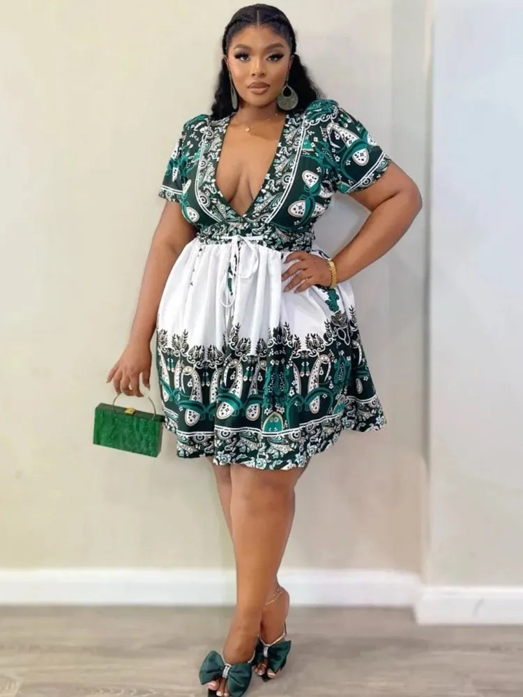 2 Piece Tops And Skirt Sets Plus Size Clothes Dresses For Women's Clothing 2025 Summer Autumn Big Size 3XL 4XL 5XL Oversize