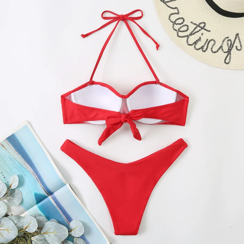 Sexy Bikini With Push Up Women Swimwear Female Swimsuit Girl Bikinis Set Swimming Bathing Suit For Beach Wear Pool Summer
