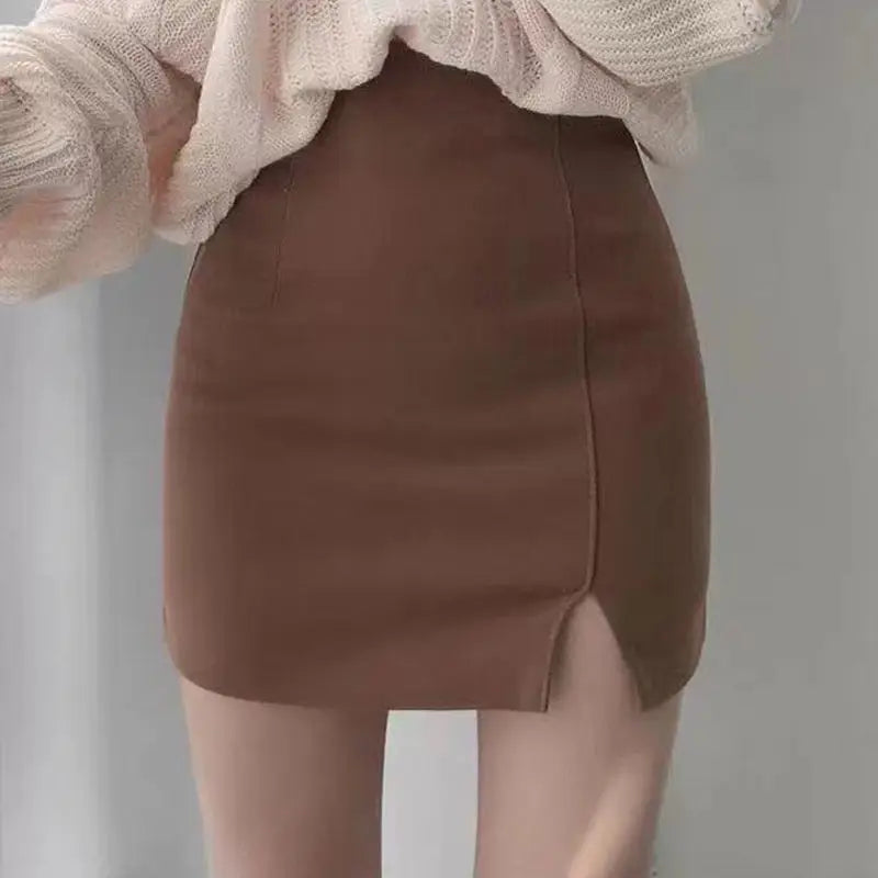 Skirts Women Split Elegant Office Ladies Spring Mujer Faldas Casual Hot Sale A-line Black Hot Sale Design Comfortable 8