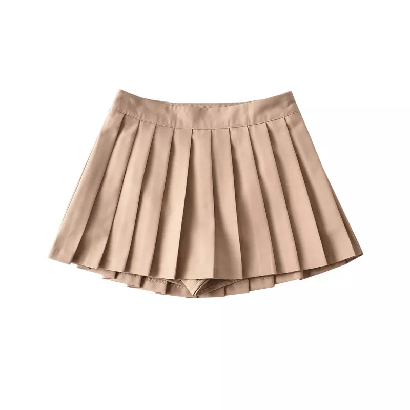 Summer High Waist Skirts Womens Sexy Mini Skirts Vintage Pleated Skirt Korean Tennis Skirts Short White Black Khaki