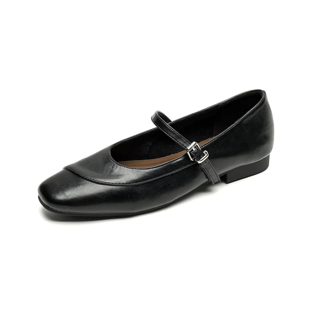 New spring women's shoes Fashionable design Marie-Jane shoes Women's casual high heels and boat shoes Office and party wear black