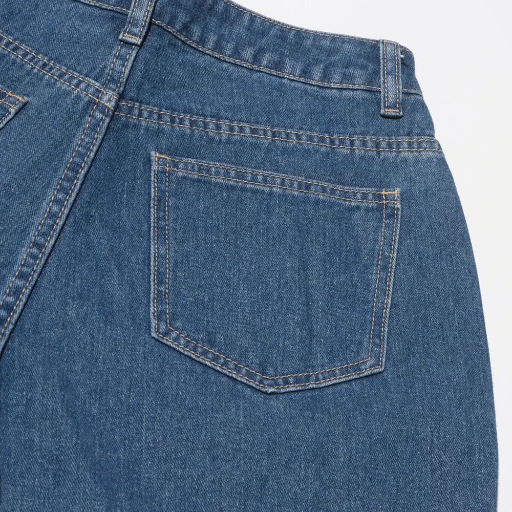 Streetwear Patchwork Button Denim Pants For Women High Waist Loose Hollow Out Designer Jeans Female Fashion Style