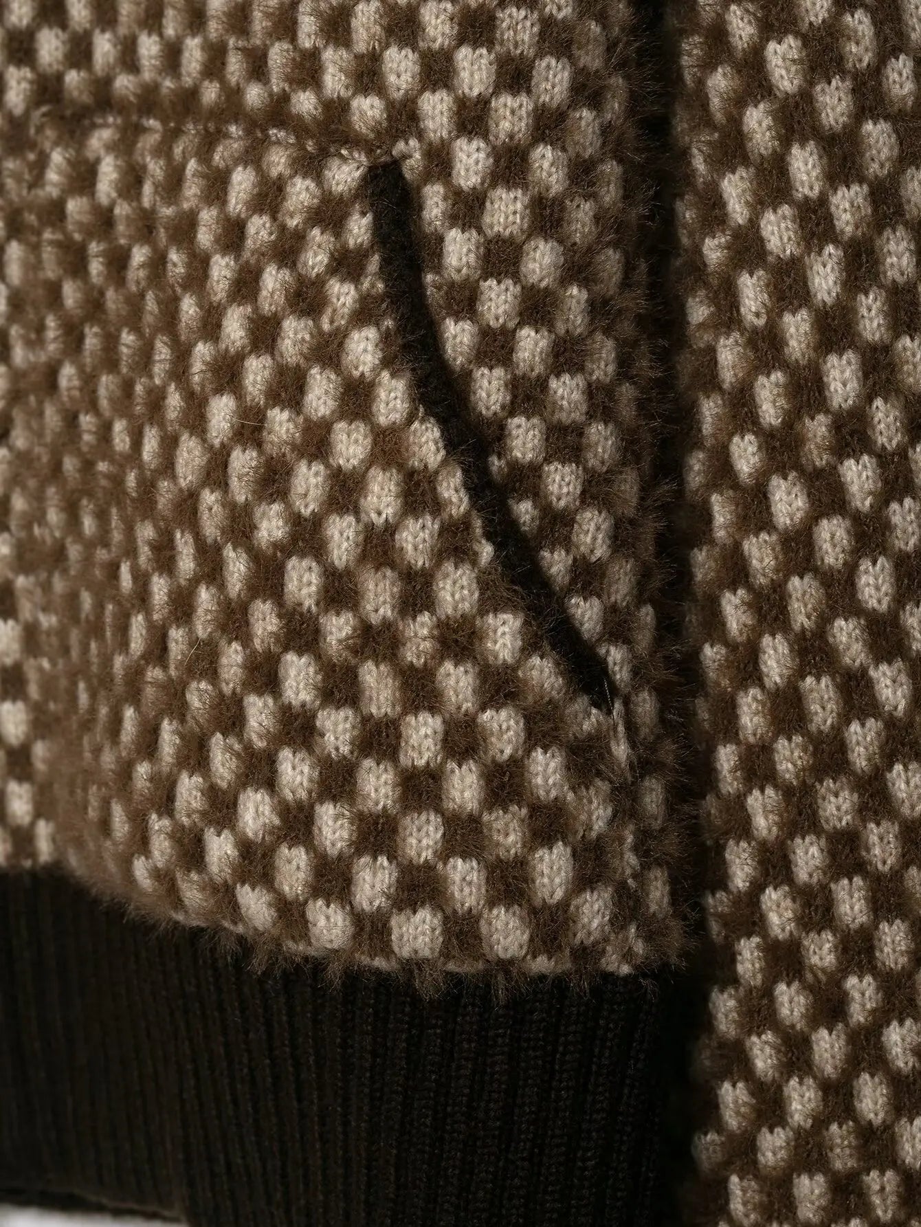 Autumn and winter loose and slim sweater jacket with artificial fur effect high collar zipper sweater jacket jacket