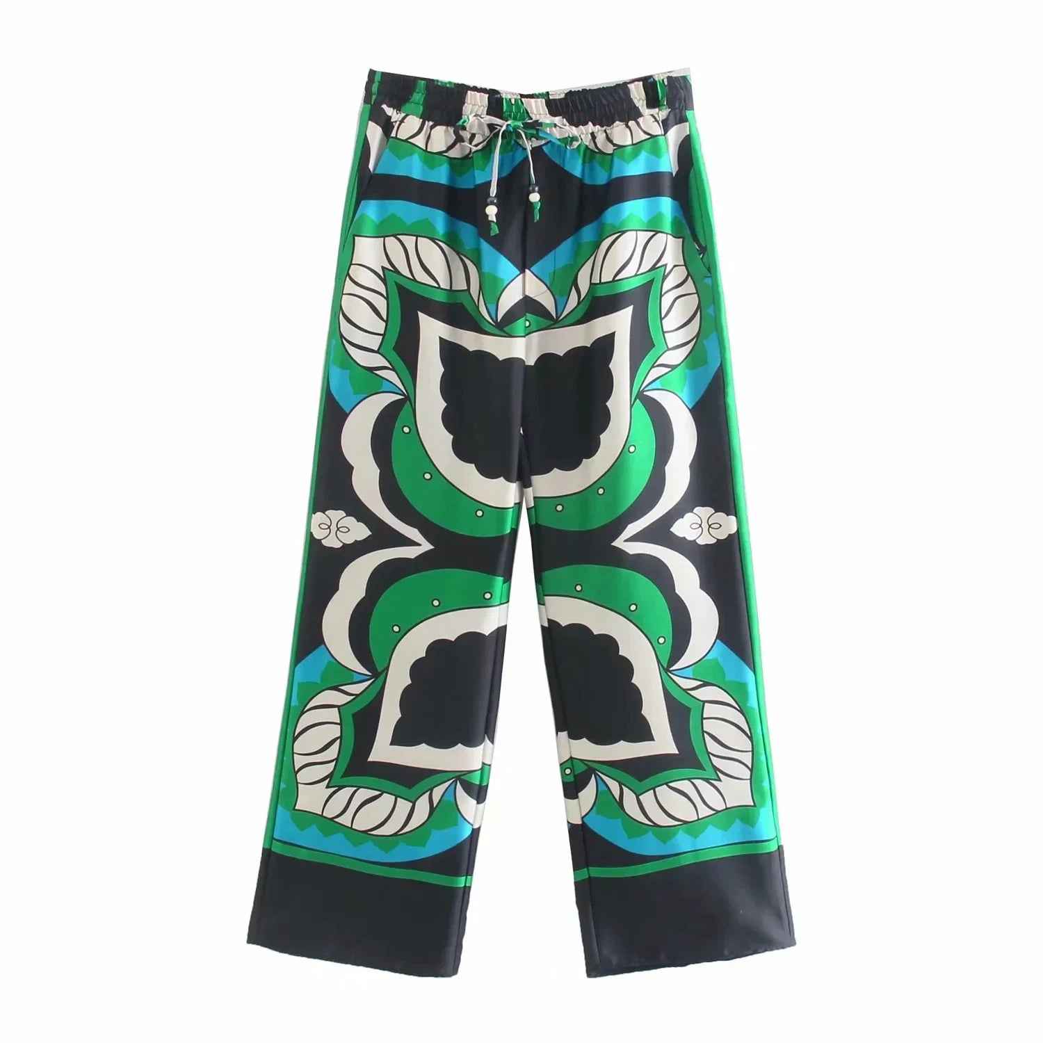 Foridol Oversized Green Print Boho Women Shorts Sets Shirts Shorts Pants Three Pieces Fashion Suits Matching Sets Summer Pants