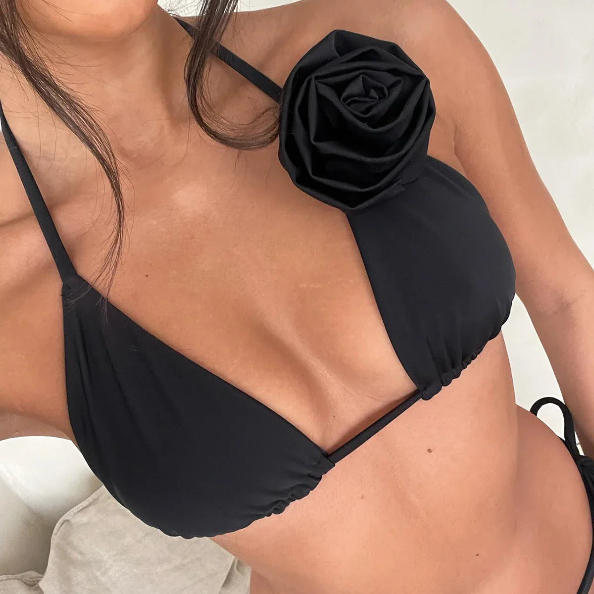 3 Pieces Bikini Women Swimsuit Female Swimwear Flower Beachwear Swimming Suit Bathing Suit Bikini Set Skirt Sarong Biquini