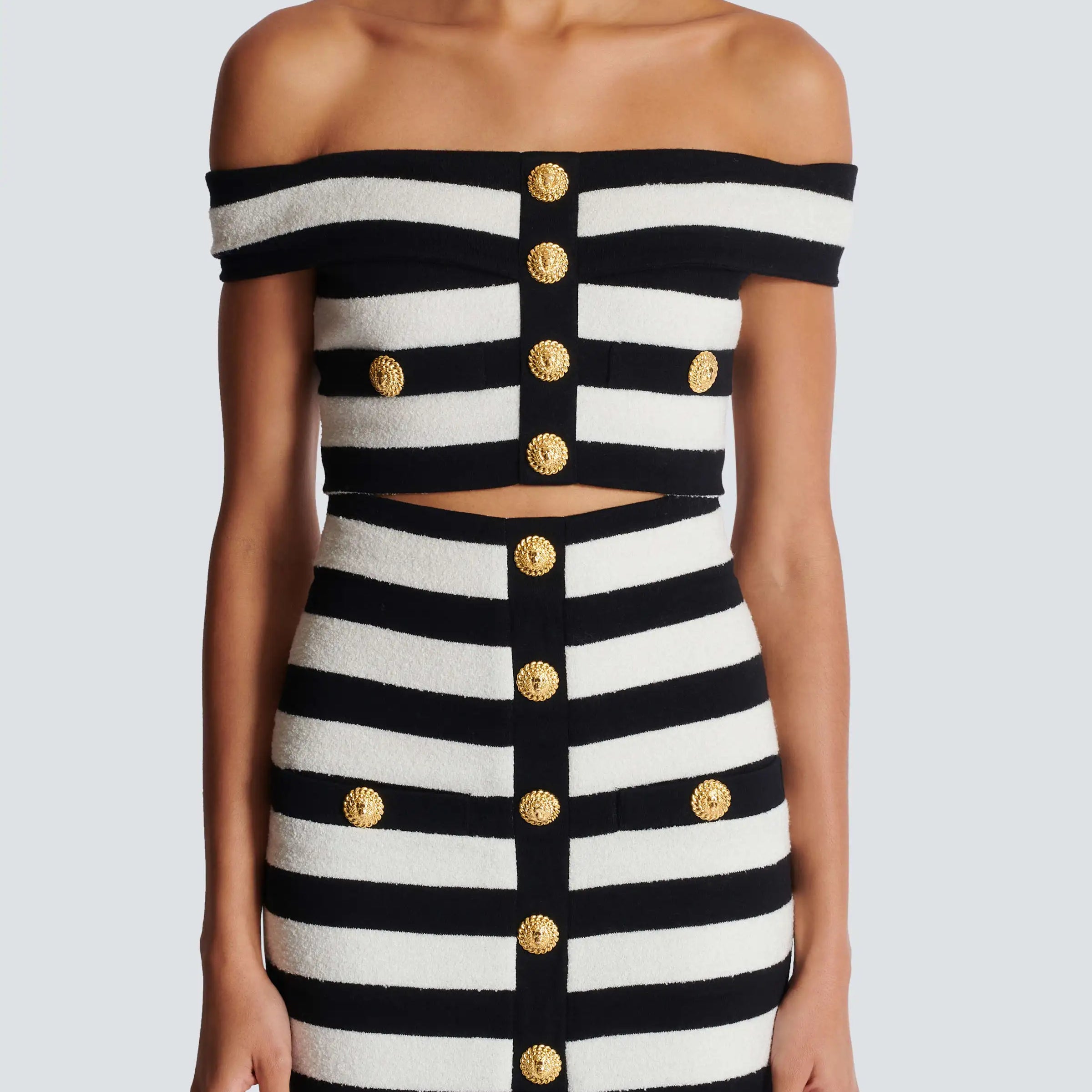 2024 New Women Sexy Slash Neck Striped 2 Pieces Bodycon Bandage Mid-calf Dress Fashion Celebrate Office Lady Elegant Wear