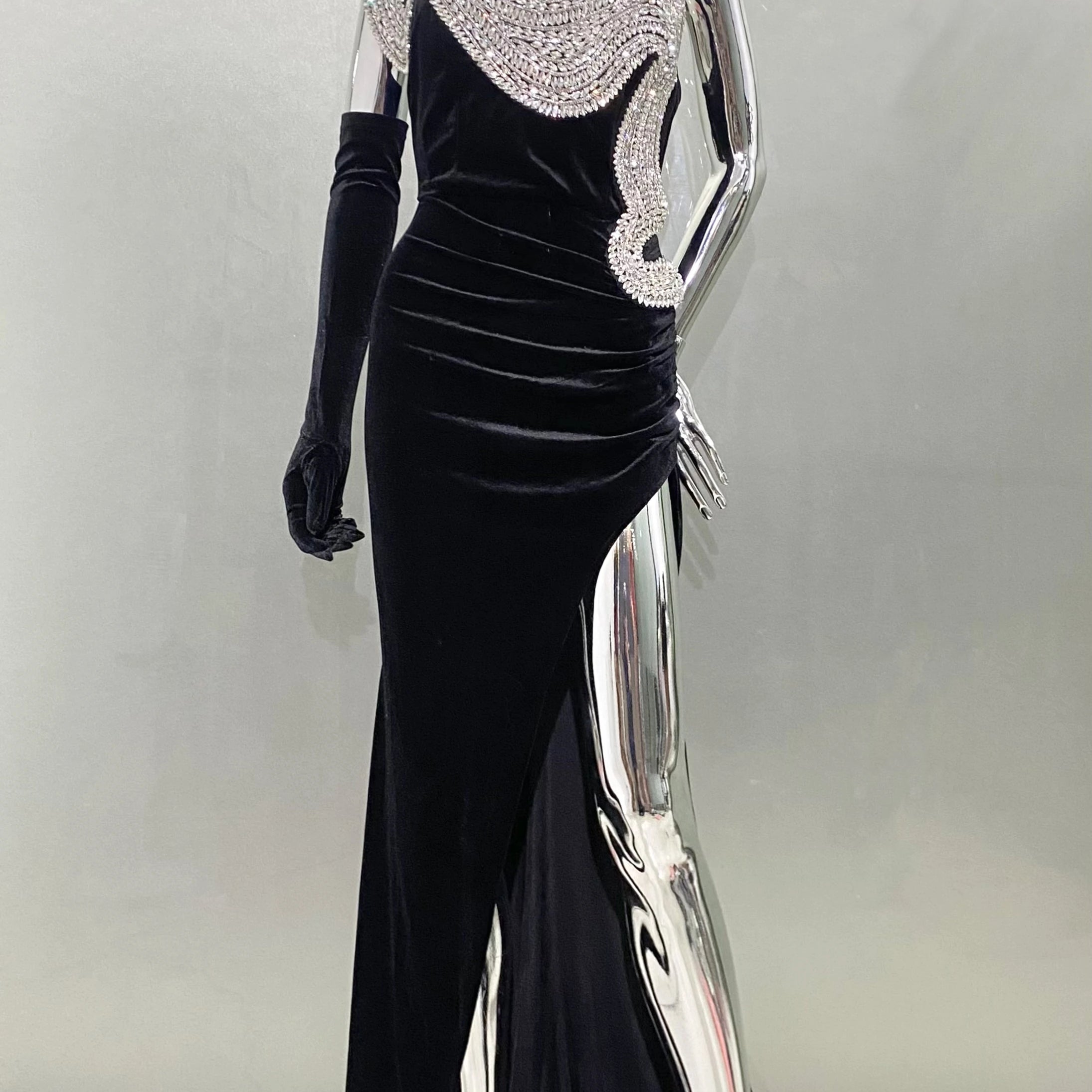 Women Celebrity Sexy Strapless Backless Diamonds Beading Maxi Long Gowns Dress 2024 Elegant Evening Party Club Dress Vestido