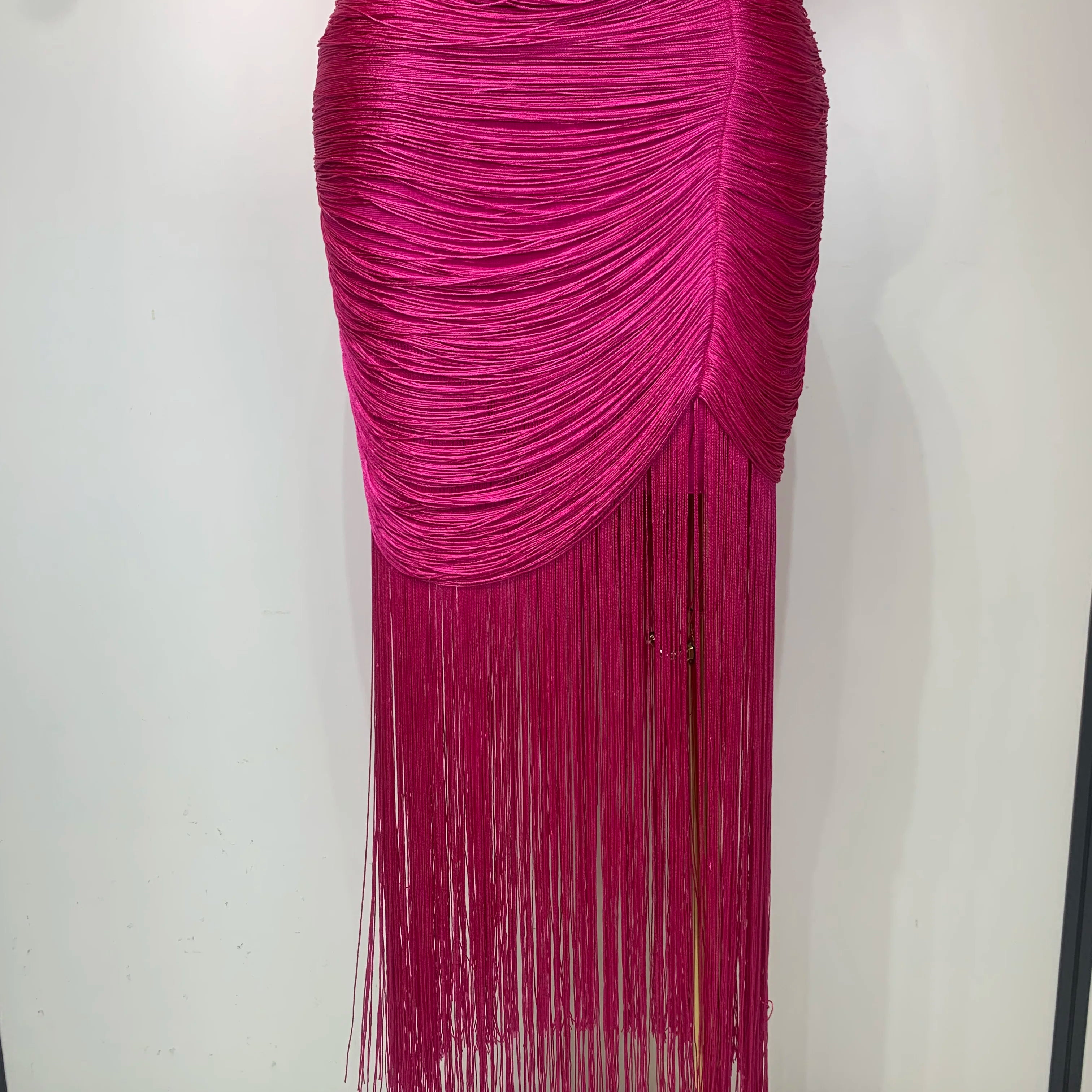 Women Sexy Backless Tassel Bodycon Bandage Dresses Celebrity Elegant Evening Party Nightclub Luxury Birthday Party Outfit ﻿