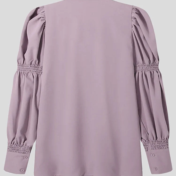 INCERUN Tops American Style New Men Solid Puff Sleeve Shape Blouse Fashion Party Shows Male Loose Long-sleeved Shirts S-5XL