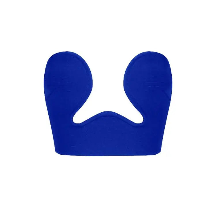 Hot Sale 10 Colors Women Sexy Strapless Bodycon Mini Tops Rayon Bandage Casual Fashion Nightclub Party Wear High Quality Blue