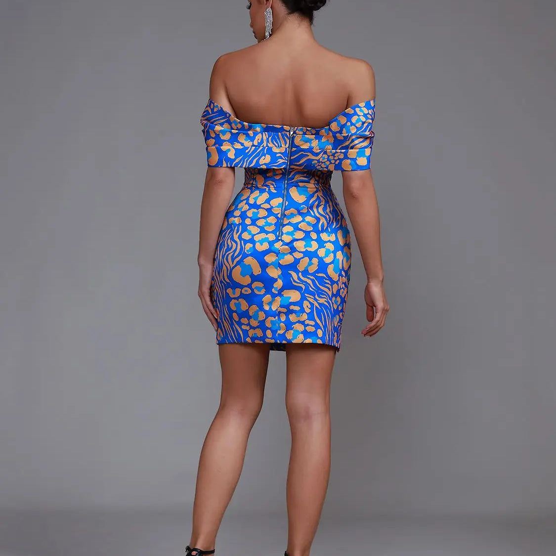 Jacquard Stain Dress Women Short Party Dress Elegant Sexy Off Shoulder Evening Birthday Club Outfits Summer Runway New Fashion