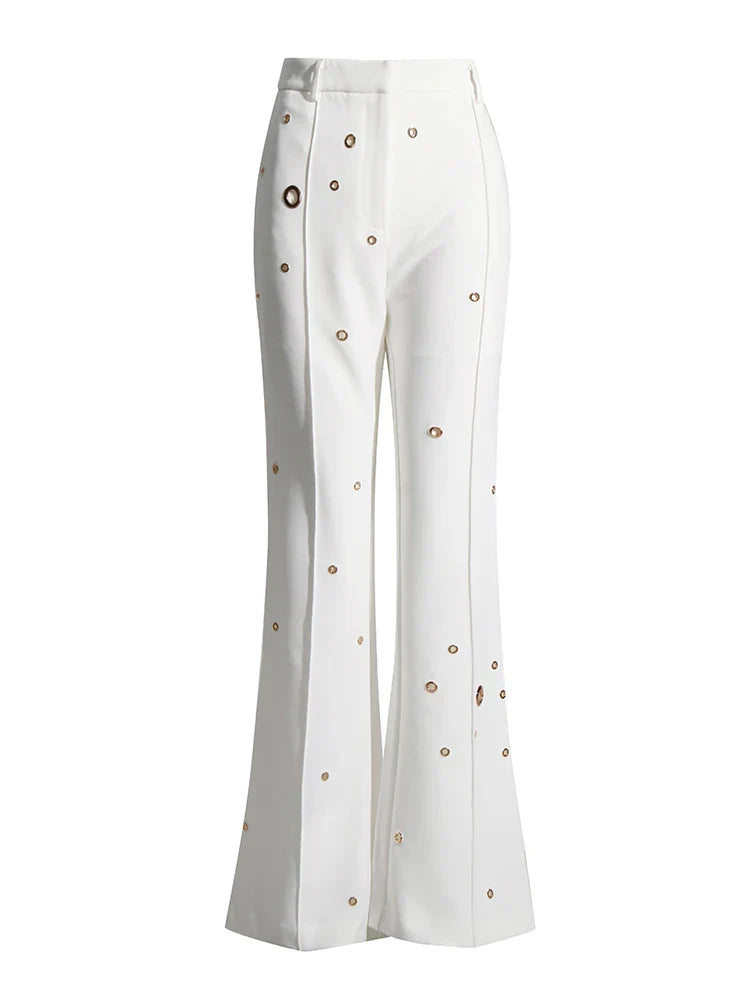 Soild Minimalist Sets For Women Turn Down Collar Long Sleeve Patchwork Button Pockets Set Female Fashion Clothing