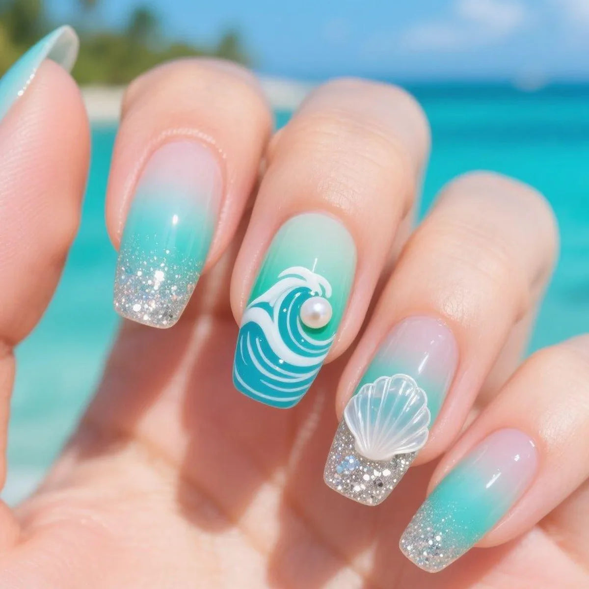 24pcs/set Short Medium fake nails for women girls 3D cute pink bow flowers leopard french square almond tips press on false nail 2606