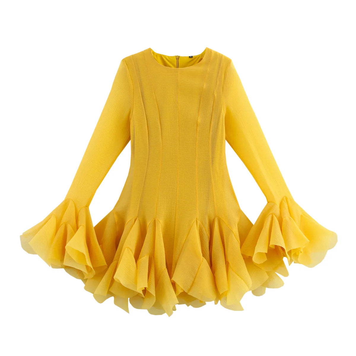 CM.YAYA Women flare long sleeve Printed Big Swing Ball Gown Dress 2025 Summer Holiday Night Club Party Vestidos Sexy Dresses