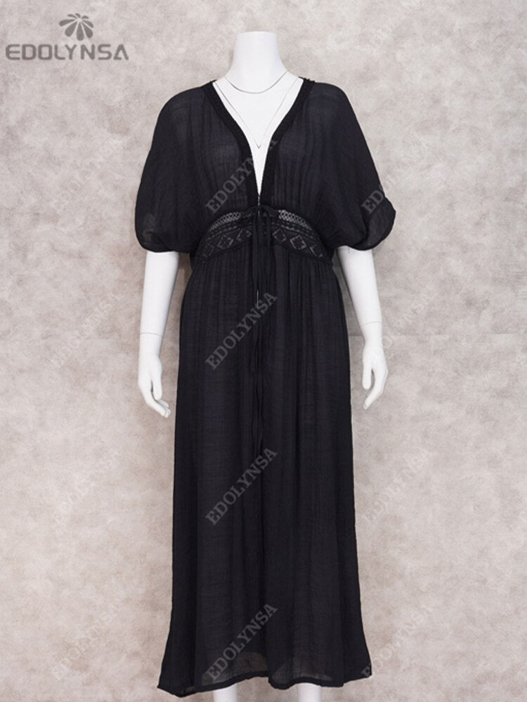 Tunics for Beach Swimsuit Cover up Swimwear Long Kaftan Beach Cover up Beachwear Pareo