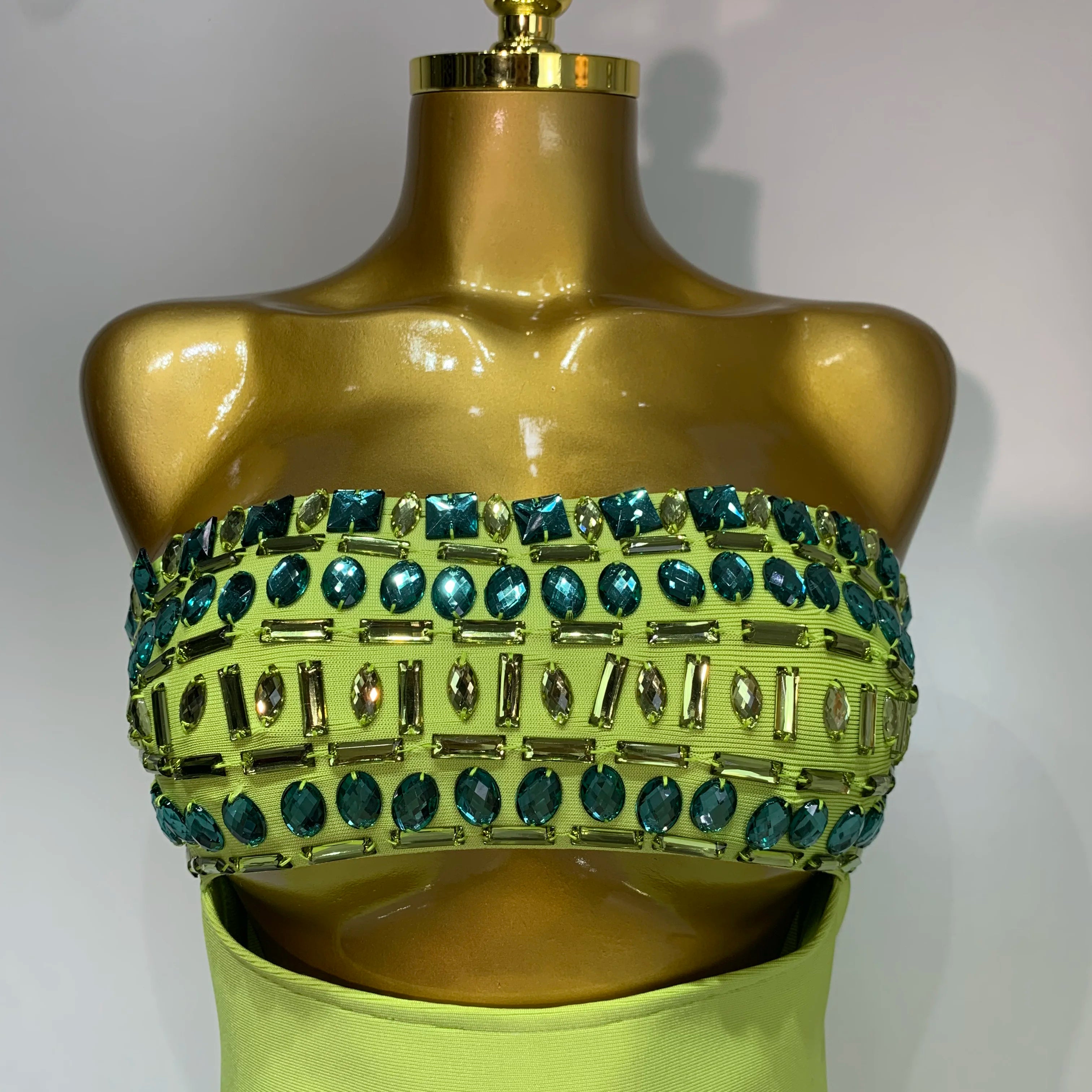 Women Celebrity Luxury Sexy Strapless Sparkly Diamond Cut Out Bodycon Bandage Dress Elegant Evening Club Party Birthday Outfit