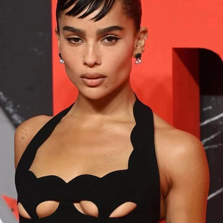 Black Halter Elegant Dress For Women 2022 New Summer Evening Party Celebrity Bodycon Long Dress Vestido