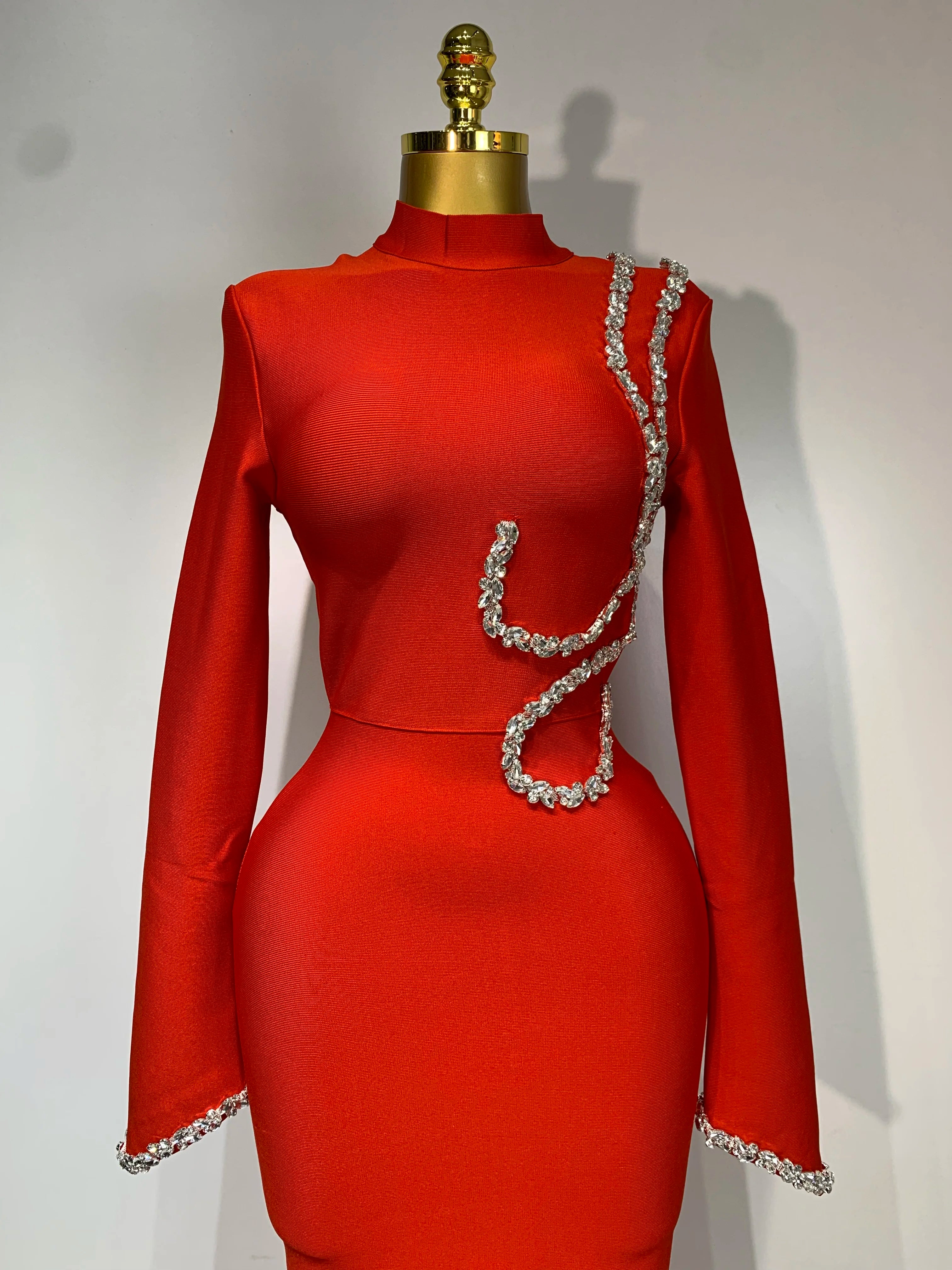 Women Sexy Long Sleeve Diamonds Maxi Long Bodycon Bandage Dress 2025 Celebrity Elegant Evening Party Luxury Birthday Dresses