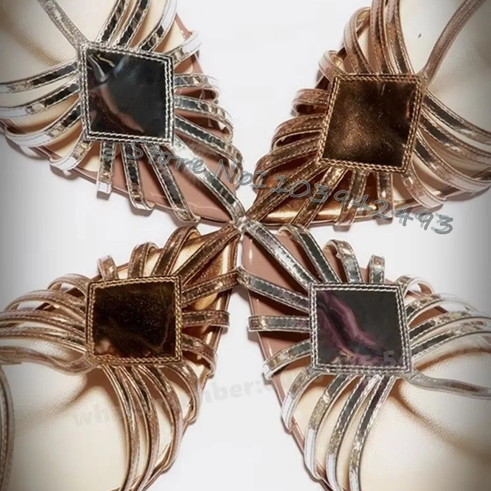 Womens Strappy High Heels Open Toe Sandals Fashion Summer Party Shoes Ladies Elegant Wedding Dress Shoes Red And White Color Ava