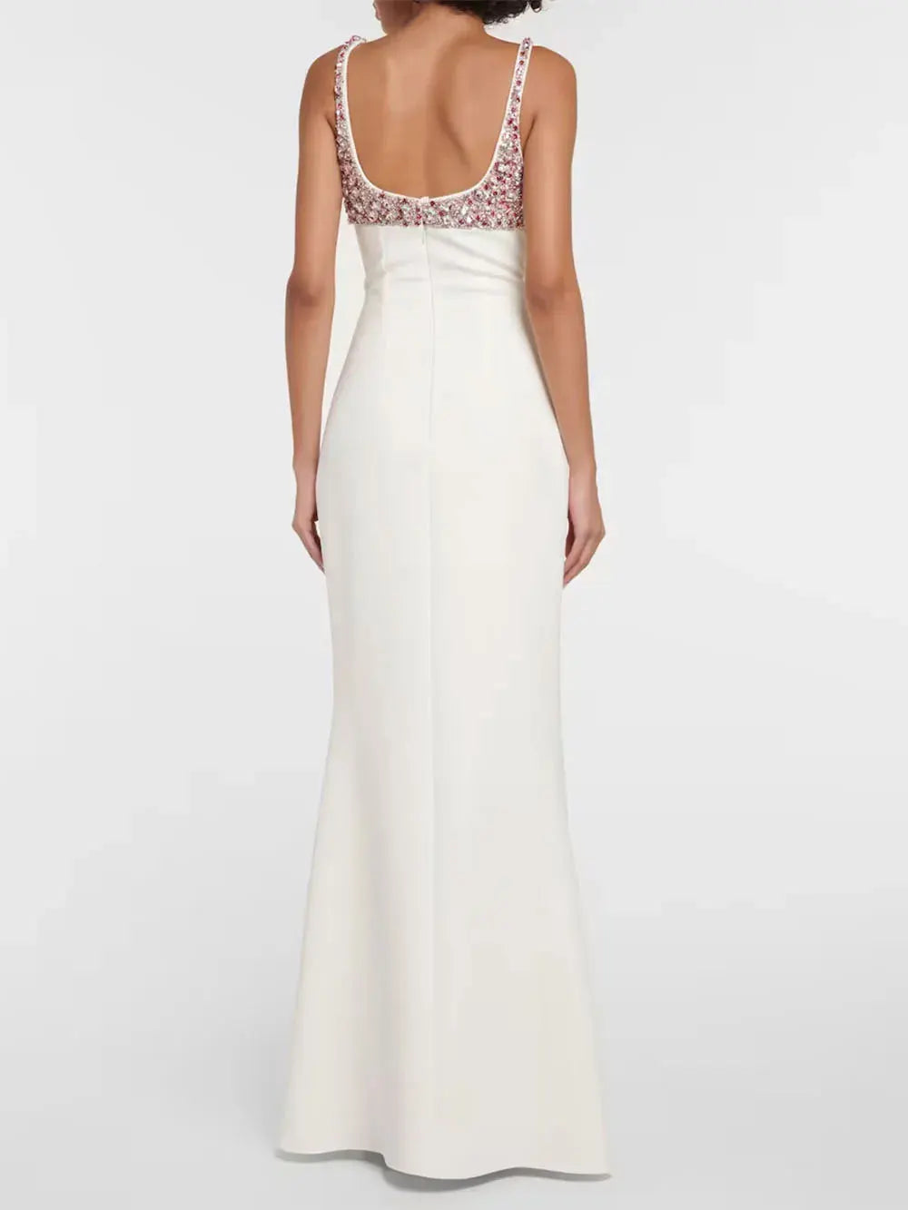 2024 Elegant Women's Diamond Design Bandage Dress Spaghetti Strap Sleeveless Bodycon Long Dress Cocktail Evening Party Vestidos