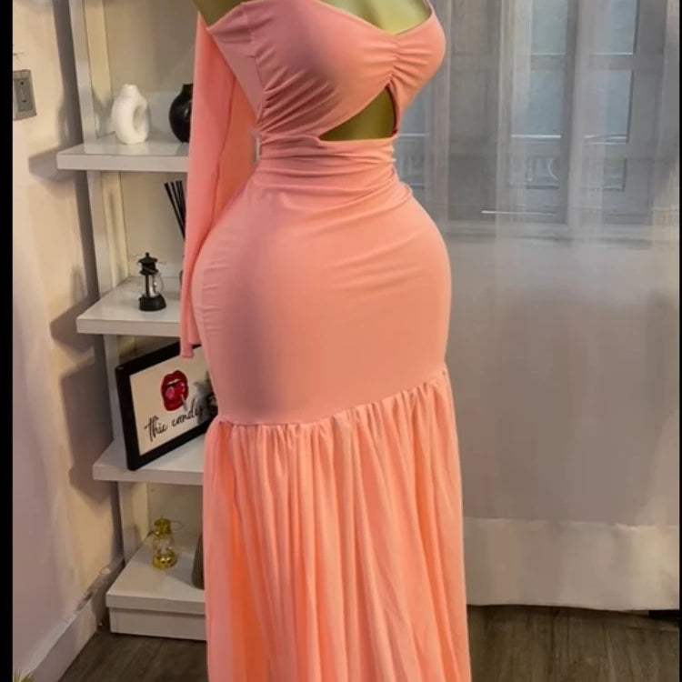 Women Sleeveless Strap Ruched V-neck Pleated Side Split A-line Midi Maxi Long Dress 2025 Birthday Sexy Party Dresses