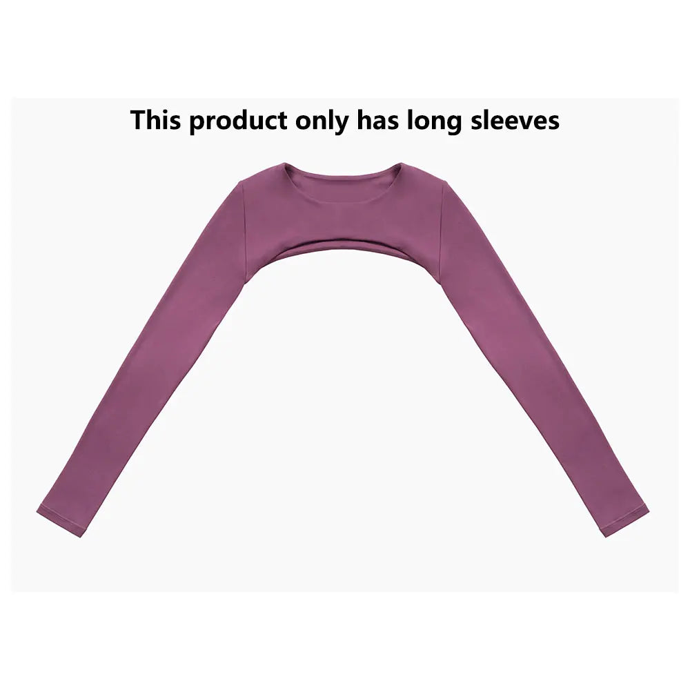 Outfitting Sports Camisole Long Sleeved Shawl Yoga Top Nude Fitness Top Gym Clothes Workout Push Ups Running Sports Smock