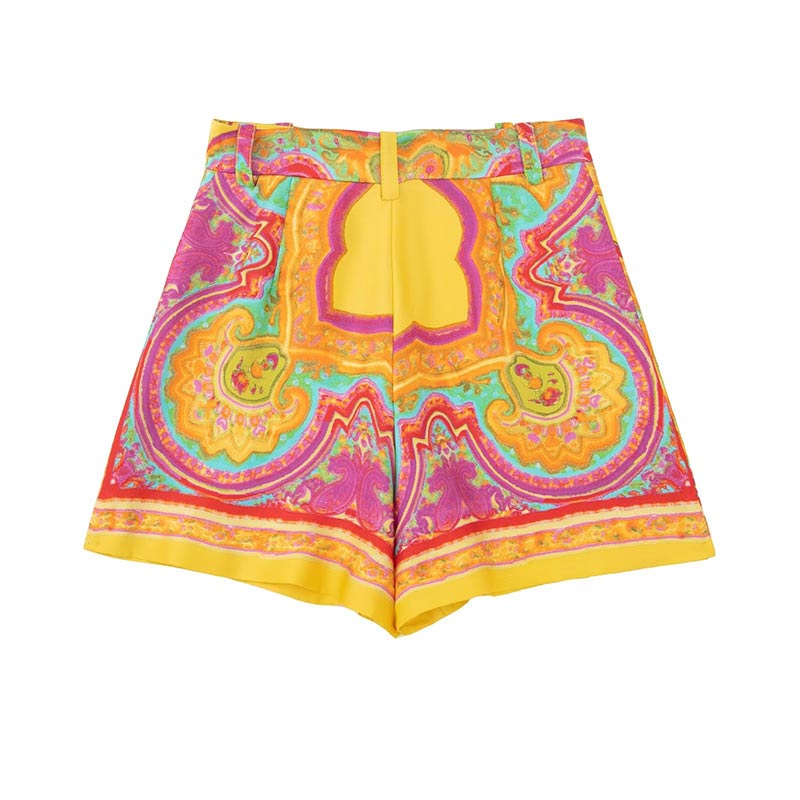 Women Casual Print Tunic Dress Robe Fashion Knotted Beach Skirt Long Sleeve Lapel Crop Shirt Tops Female Shorts 2022 Summer Sets