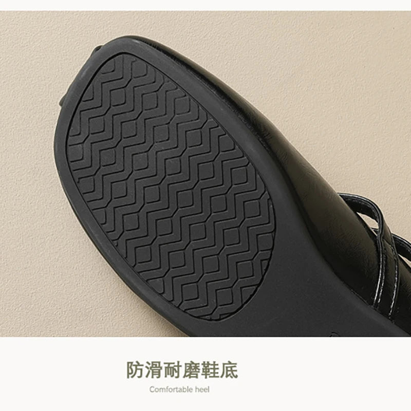 New spring women's outerwear shoes Round toe design Mary Jane shoes Ladies' casual flat shoes Work boat shoes Large sizes 41-43