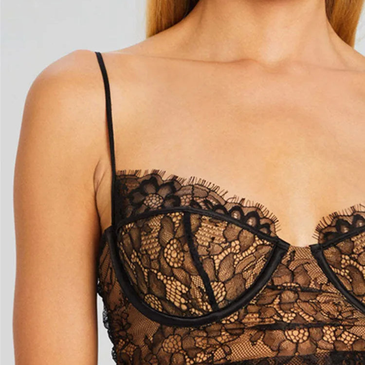 Women Celebrity Sexy Sleeveless Black Mesh Ruched Black Lace Maxi Long Gowns Dress 2024 Elegant Evening Party Club Vestido