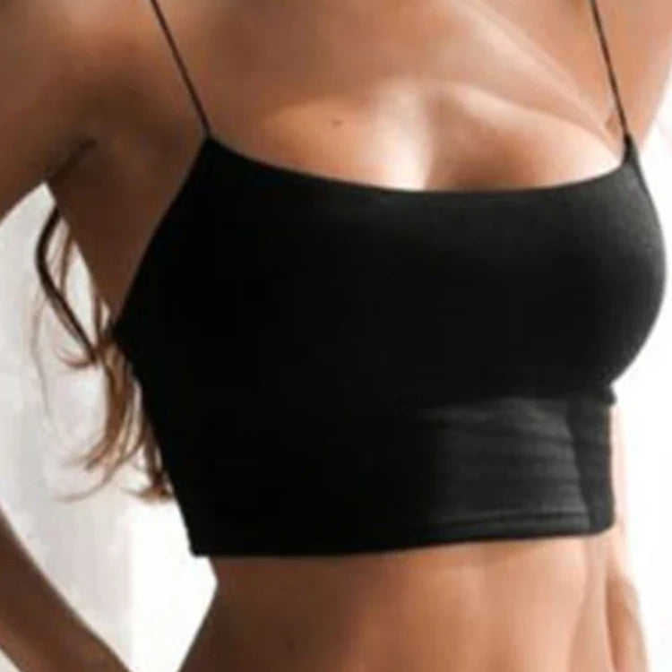 Sexy Tank Top Black Halter Crop Tops Women Summer Camis Backless Camisole Fashion Casual Tube Top Female Sleeveless Cropped Vest