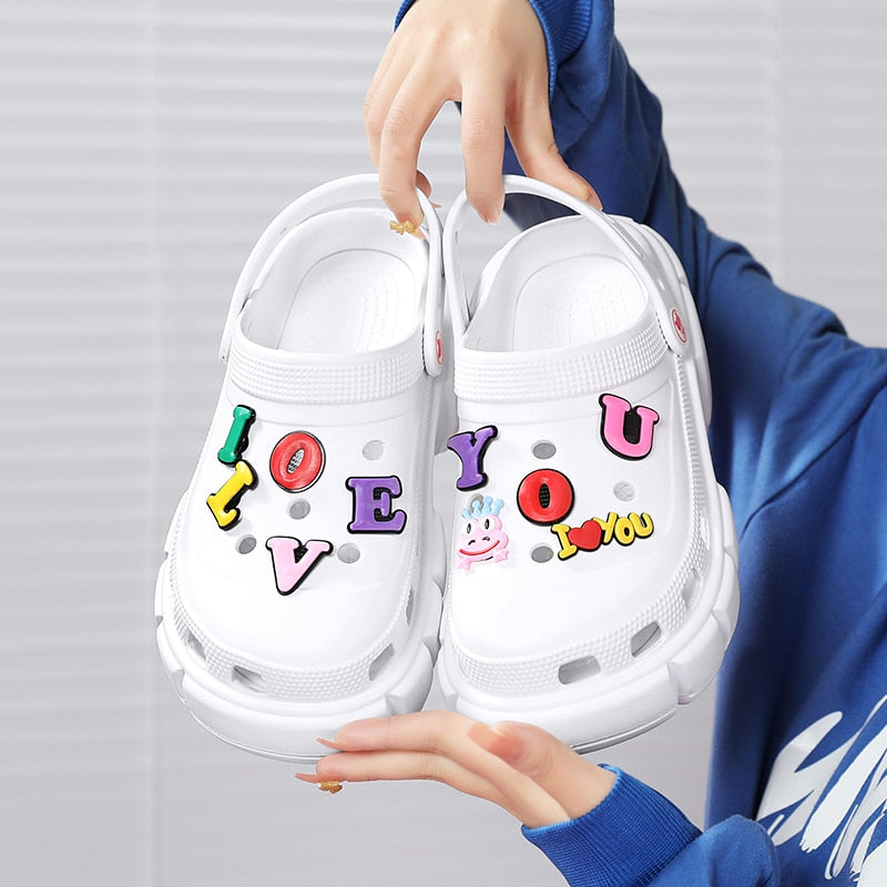 Summer Women Slippers 6cm Platform Sandals Outdoor Clogs Street Beach Slippers Massage Indoor Home Bathroom Slides Flip Flops