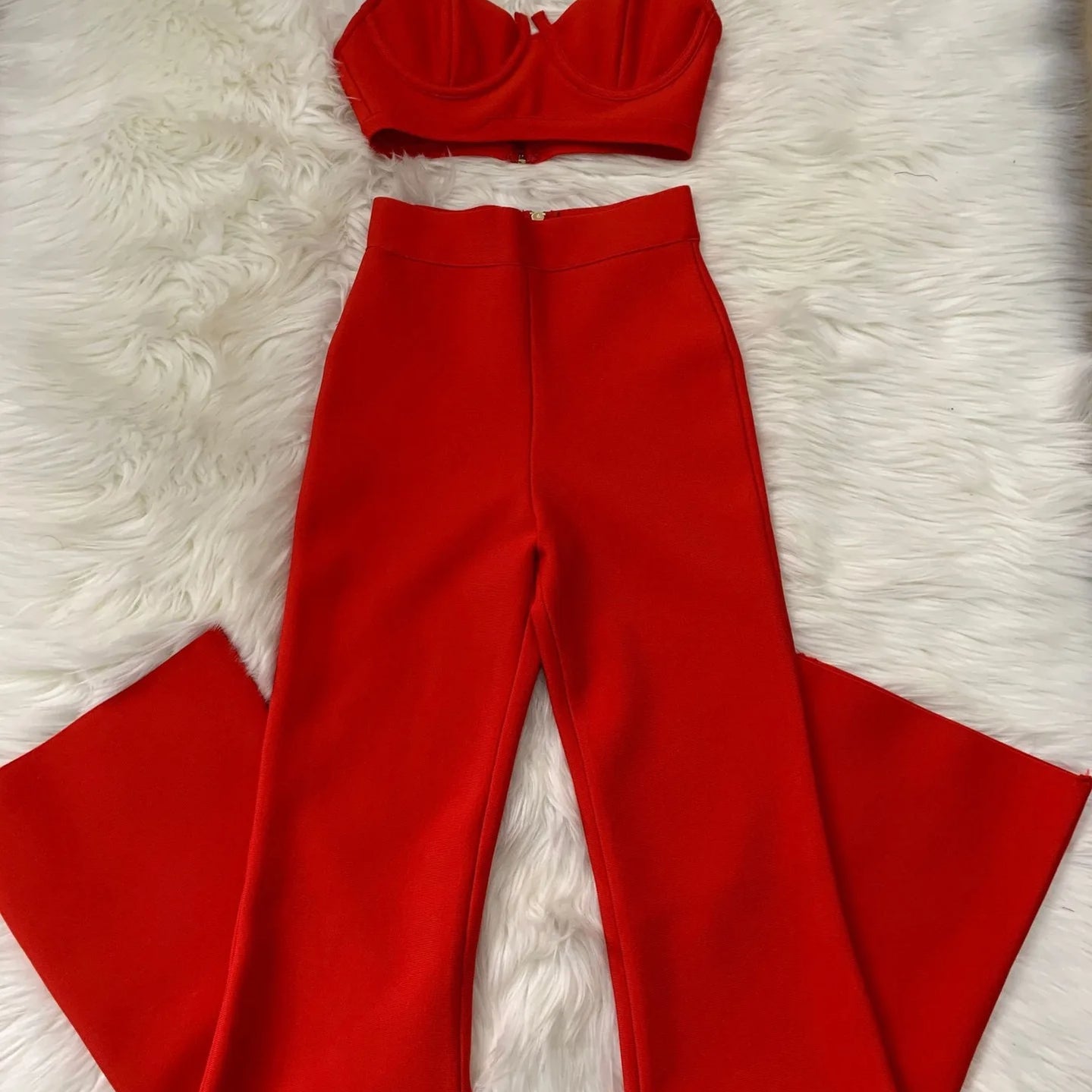 High quality Blue Two Pieces Set Bodycon Rayon Bandage Set Evening Party Sexy Fashion Outfit Red