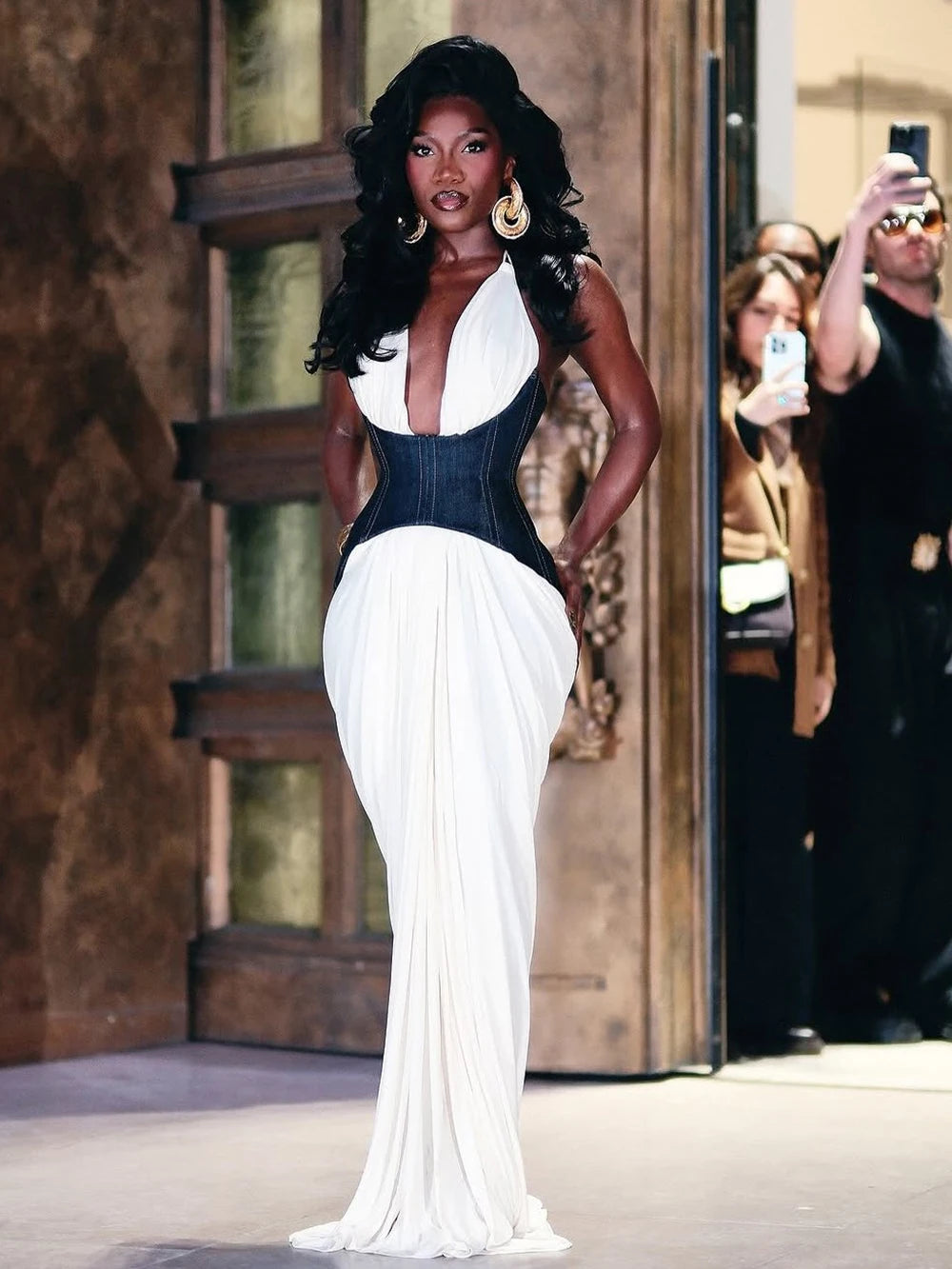 Summer Women Patchwork Drape Halter Backless Maxi Dress For Women Bodycon Sexy Party Elegant Outfits Evening Birthday Clothes