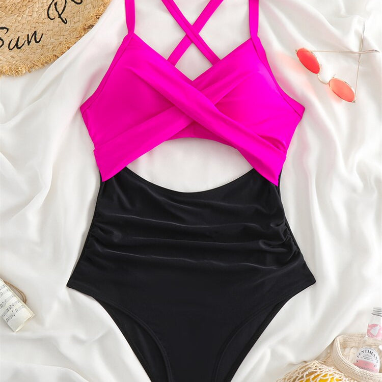 Swimwear Push Up One Piece Swimsuit - New Monokini Sexy Cut Out Bathing Suit Female Swimming Beach Wear Summer Bodysuit 4