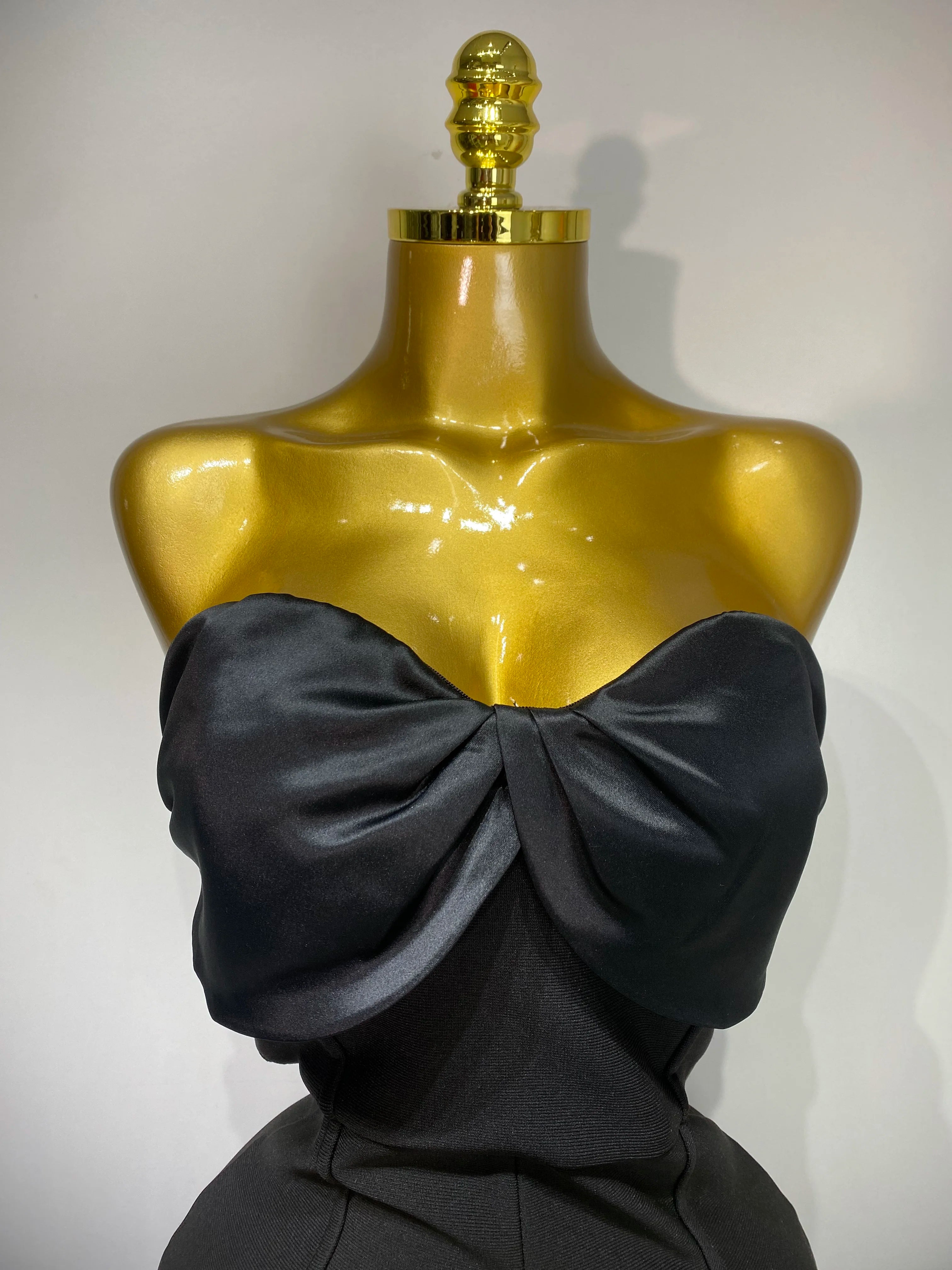 Women Luxury Birthday Sexy Strapless Ruffles Bodycon Flare Black Bandage Jumpsuit 2025 Celebrity Designer High Street Rompers