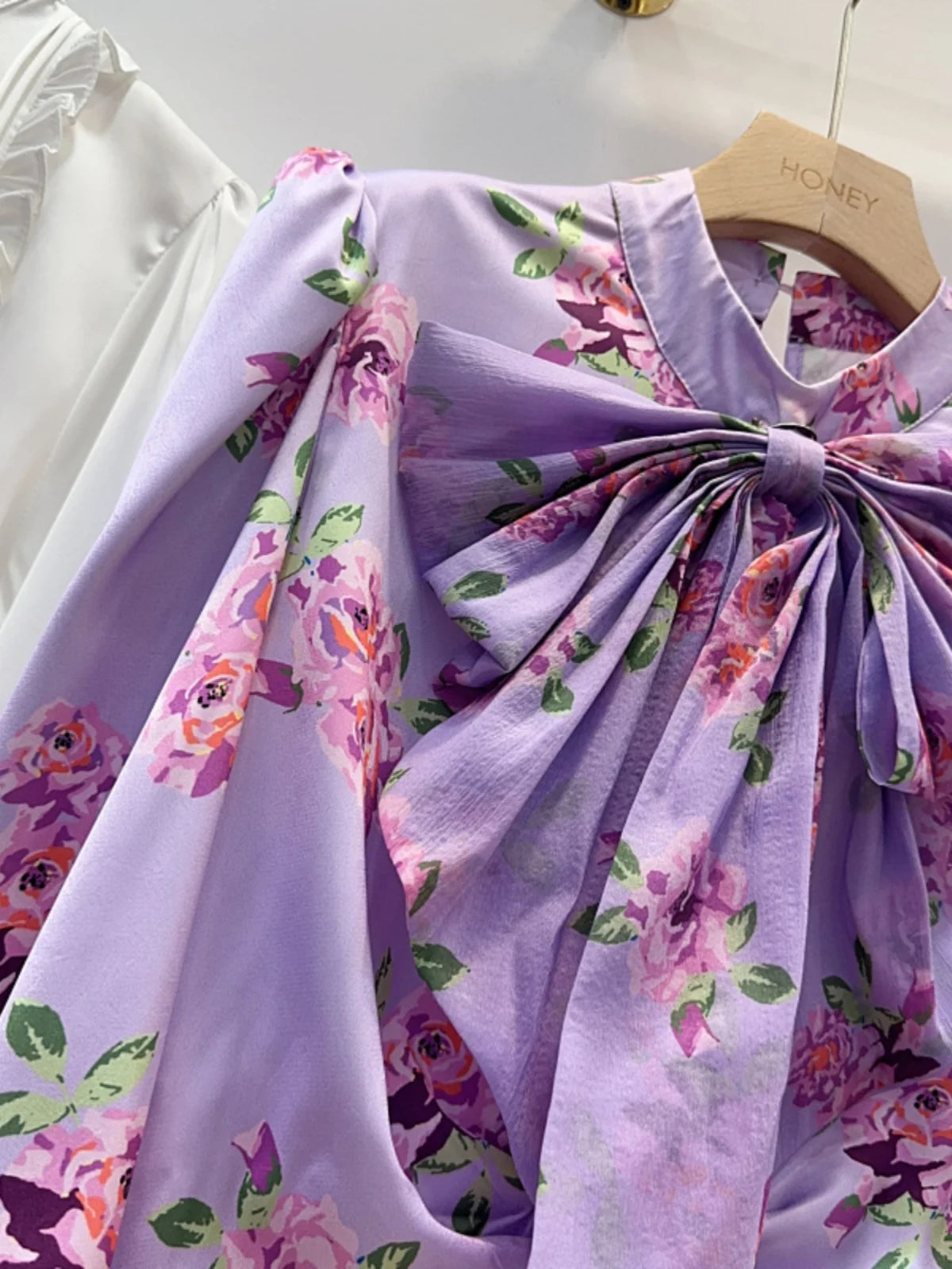 Broken Flower Blusas Mujer Bow Shirts & Blouses Elegant Tmeperament Women Clothing Full Sleeve Camisas 2025 Korean Style Ropa