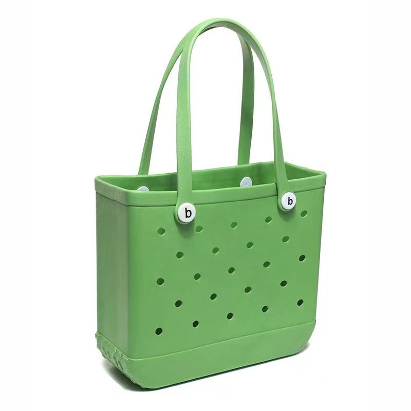 Rubber Beach Bags Waterproof Sandproof Large Size Outdoor EVA Portable Travel Bags Washable Tote Bag For Beach Sports Market Fruit green
