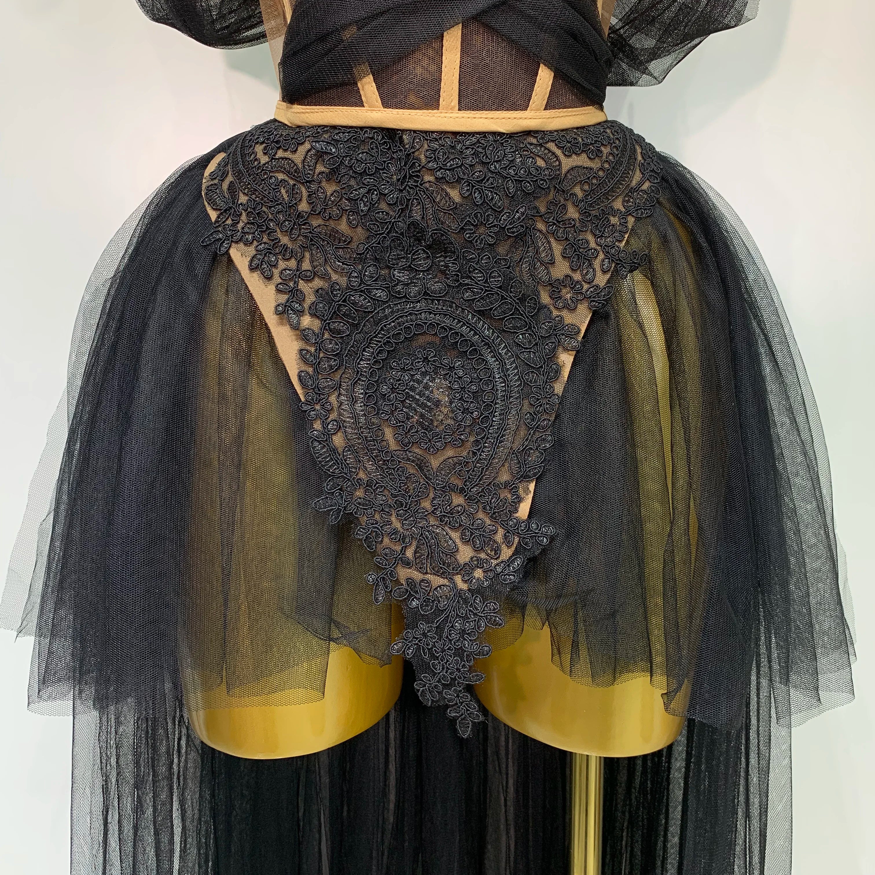 2025 New Arrived Sexy Cute Mesh Tops Skirt 2 PCS Set Women Celebrate Party Birthday Nightclub Performance Stage Show Outfit